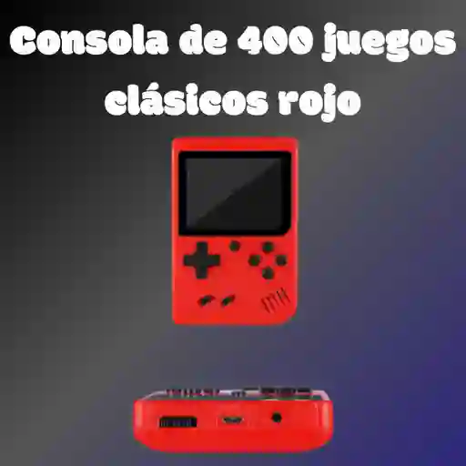 Consola De Juegos Roja Con 400 Juegos