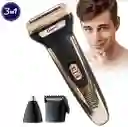 Maquina De Afeitar 3 En 1 Recargable Geemy Afeitadora/pelo/nariz