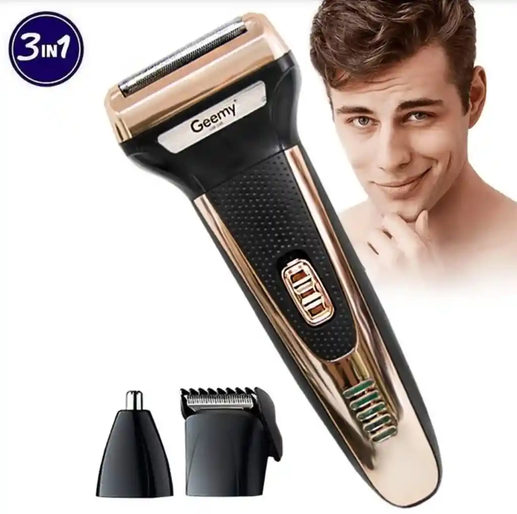 Maquina De Afeitar 3 En 1 Recargable Geemy Afeitadora/pelo/nariz