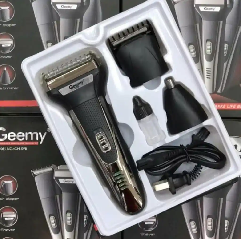 Maquina De Afeitar 3 En 1 Recargable Geemy Afeitadora/pelo/nariz
