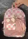 Maletin Escolar Dama O Niña 2 Bolsillos Pequeño Rosado / Bolso