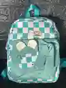 Maletin Escolar Dama O Niña 2 Bolsillos Pequeño Verde / Bolso