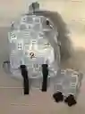Maletin Escolar Dama O Niña 3 Bolsillos Pequeño Azul Claro + Monedero / Bolso