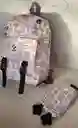 Maletin Escolar Dama O Niña 3 Bolsillos Pequeño Lila Claro + Monedero / Bolso