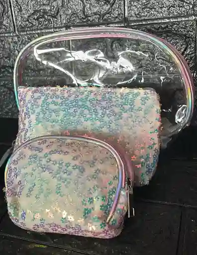Set Cosmetiqueras Blanca Tornasol X3 Unidades