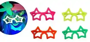 Lentes Gafas Neon Para Fiesta De Plastico Colores Surtidos X1 Unidad