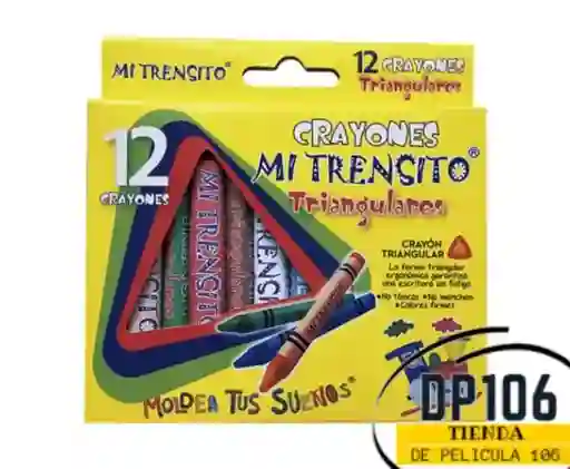 Crayones Triangulares Mi Trensito X 12 Colores