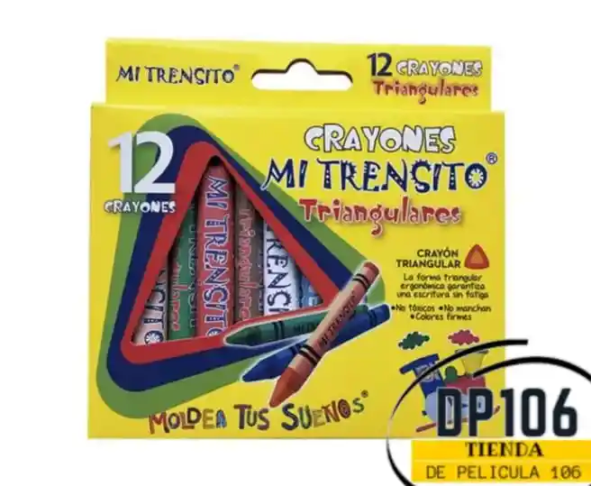 Crayones Triangulares Mi Trensito X 12 Colores