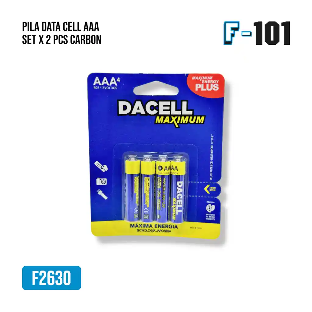 Pila Data Cell Aaa Set X 4 Pcs Carbon