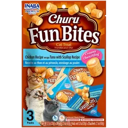 Churu Fun Bites Cats Chicken Recipe Wraps Tuna With Scallop Recipe 3 Unidades X 20 Gr