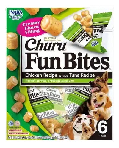 Churu Fun Bites Dog Chicken Recipe Wraps Tune Recipe 6 Unid X 22 Gr