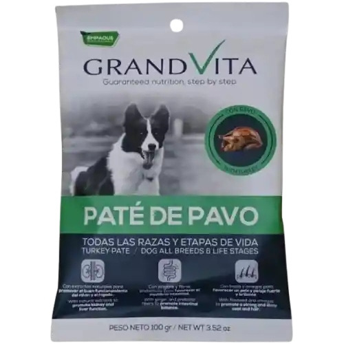 Grand Vita Pate De Pavo 100 Grs (perro)