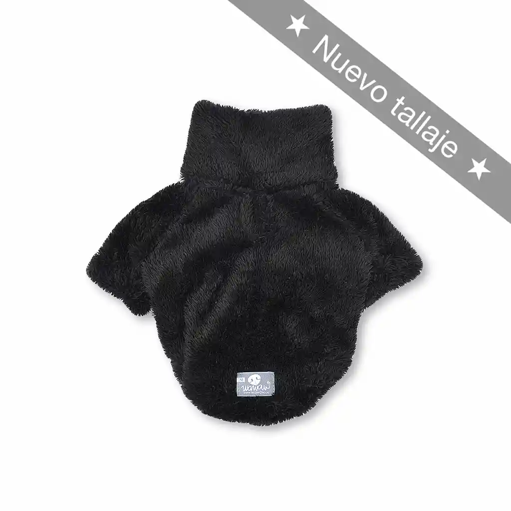 Saco Xs Cuello Alto Cremallera Bisonte Negro