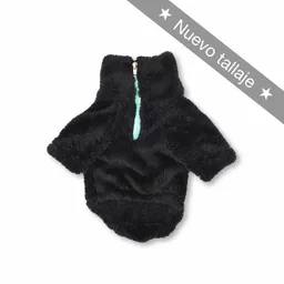 Saco Xs Cuello Alto Cremallera Bisonte Negro