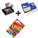Combo Cartas Poker + Uno + Domino