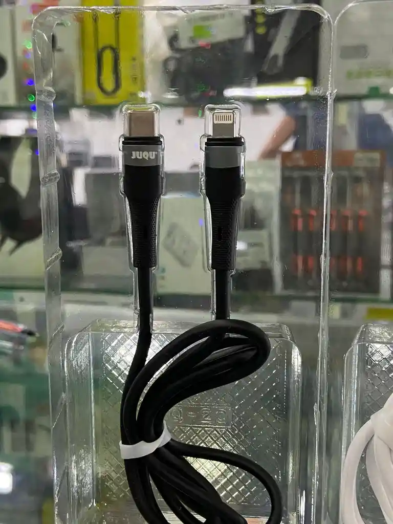 Cable Negro Rapido Juqu Tipo C A Puerto Lighting Iphone Ipod Ipad Jq-20 Tc A 1 Mts