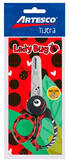 Tijera Punta Roma Lady Bug 5" Artesco