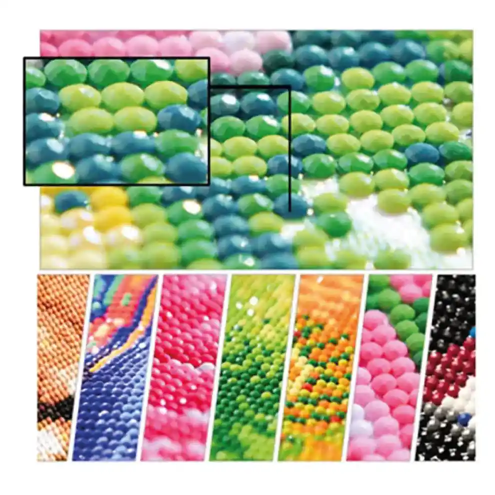 Arte 5d Hi Stone 50cmx40cm - Buho Diamantes Redondos