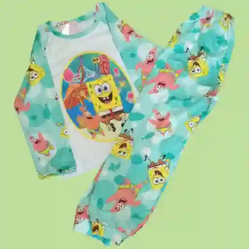 Pijama Pantalon Niña Bob Esponja Talla 8