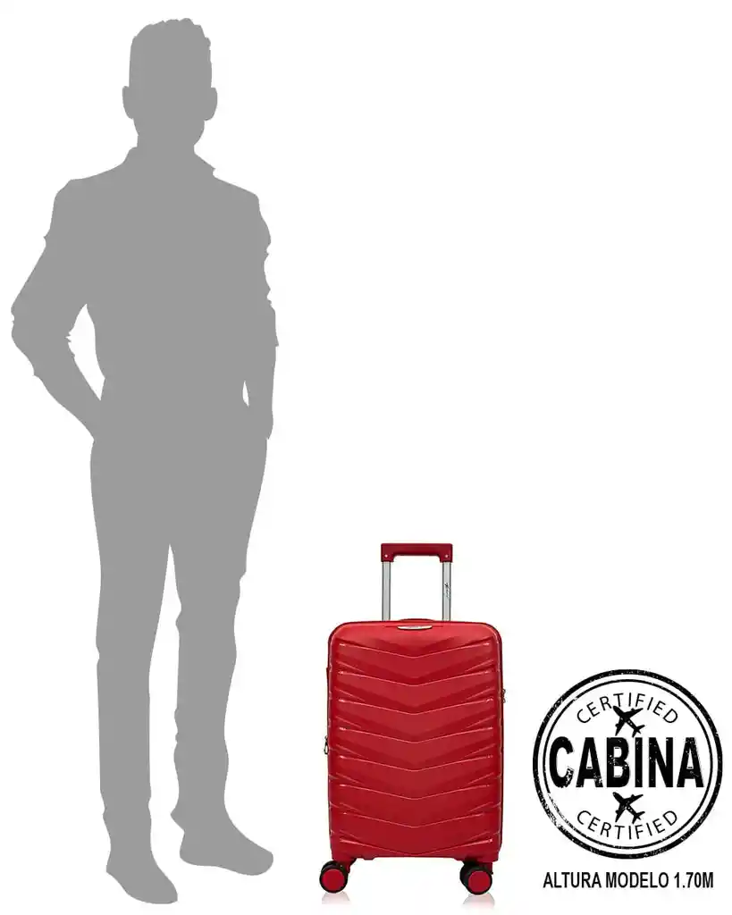 Maleta Rigida Cabina Aires Rojo