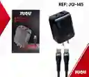 Cargador Puerto Jq 145 Usb 3.0 Y Puerto Dp C A 20w + Cable Tipo C A Tipo C