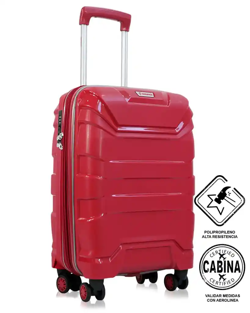 Maleta Rigida Cabina Diamond Rojo