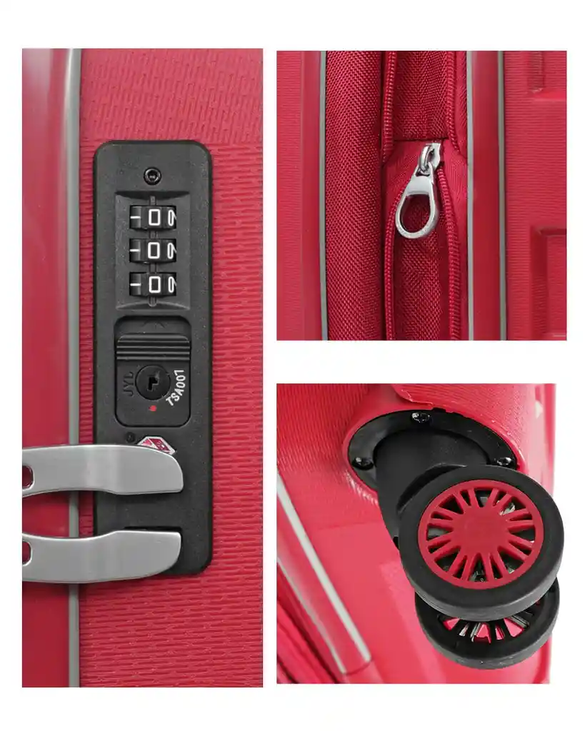 Maleta Rigida Cabina Diamond Rojo