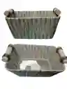 Cesta Tejida Asas De Madera Resistentes, Organizador 19cmx16cm