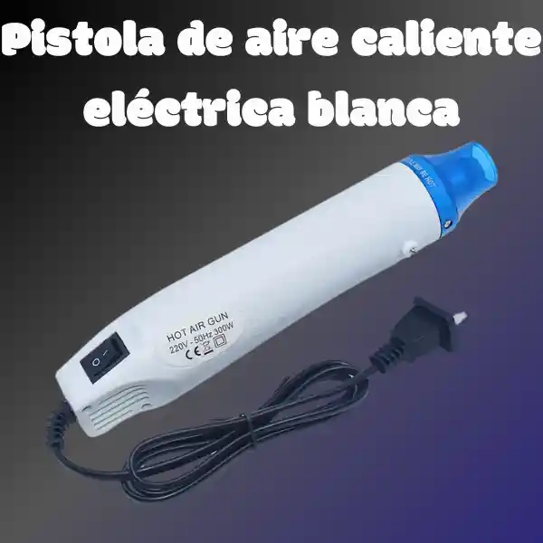 Pistola Retráctil De Aire Caliente Eléctrica Blanca/azul