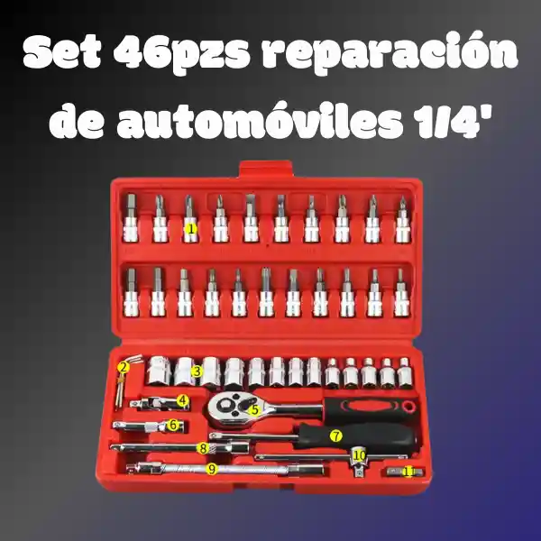 Kit De Herramientas 46 Pzs Dinamométrica