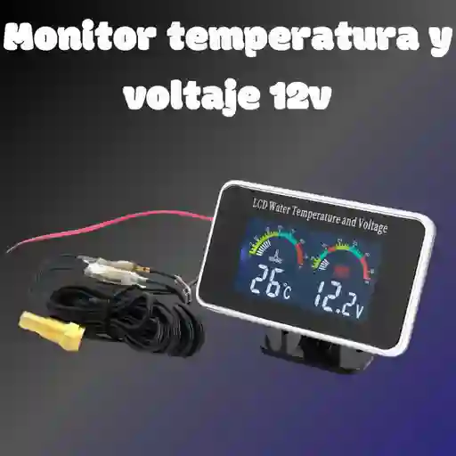 Medidor De Temperatura Agua Y Voltímetro