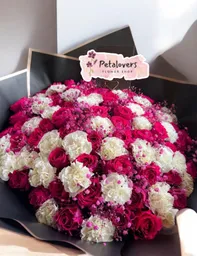 Flores Elegancia Rojas Y Blancas