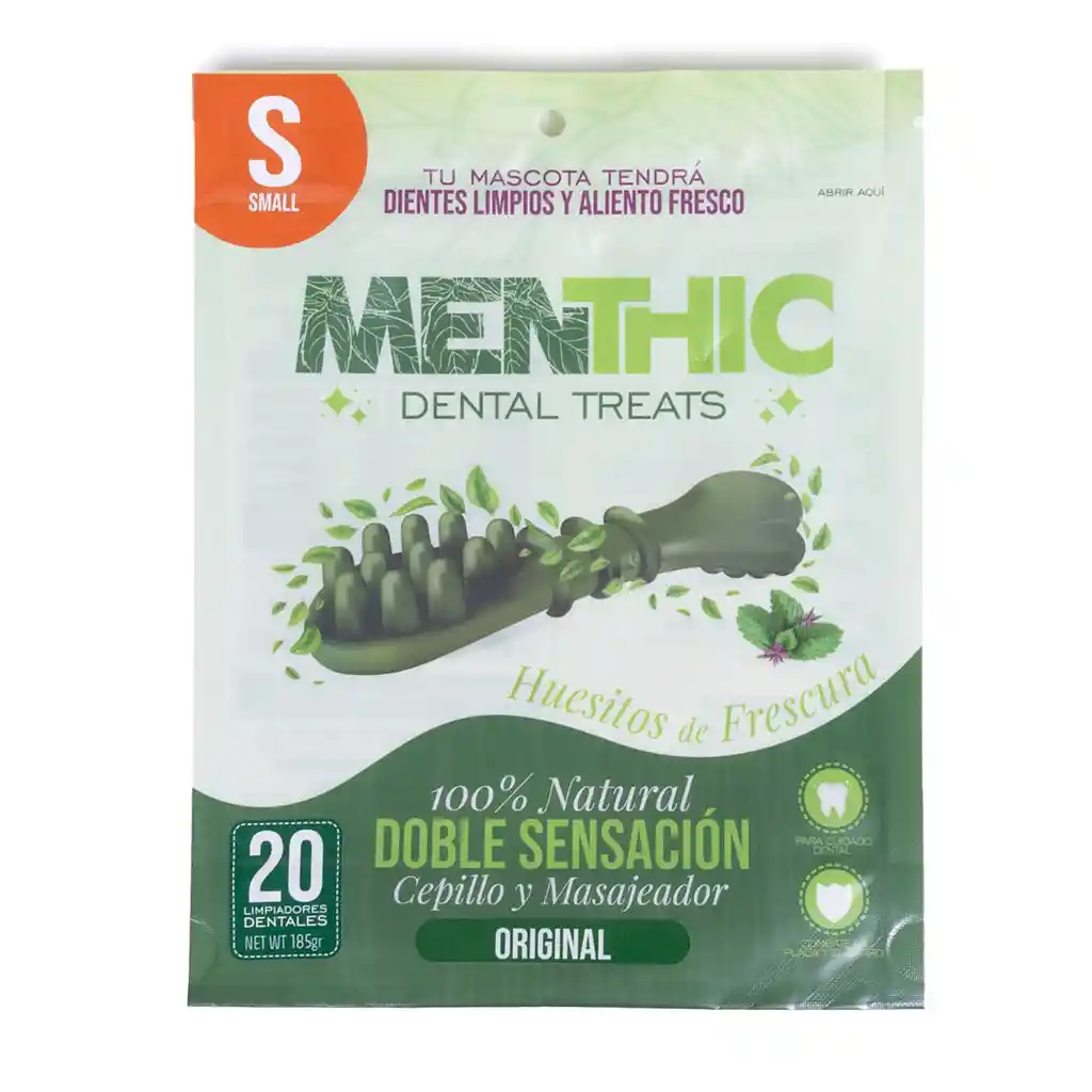 Menthic Dental Treats – Cepillo Y Masajeador S X 20 Und