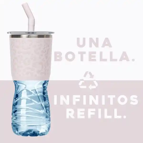 Mug Vaso Termo 570ml Buffer Acero Inox + Tapas - Pinky