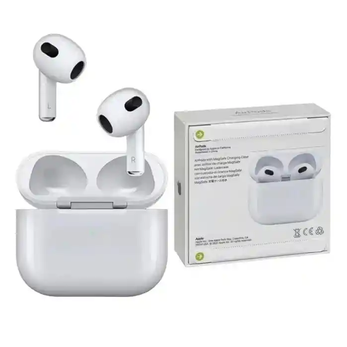 Airpods 3 Audifonos 1.1 + Cargador Iphone Carga Super Rapida Original 1hora