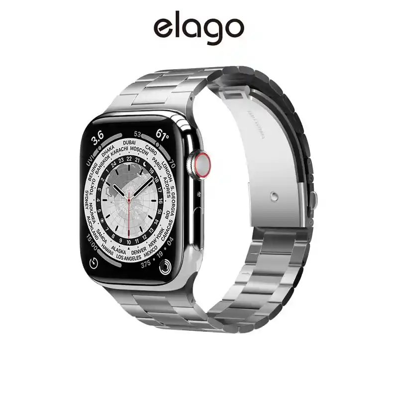 Correa Metálica Para Apple Watch 42/44/45/49 Mm Talla M Elago Silver