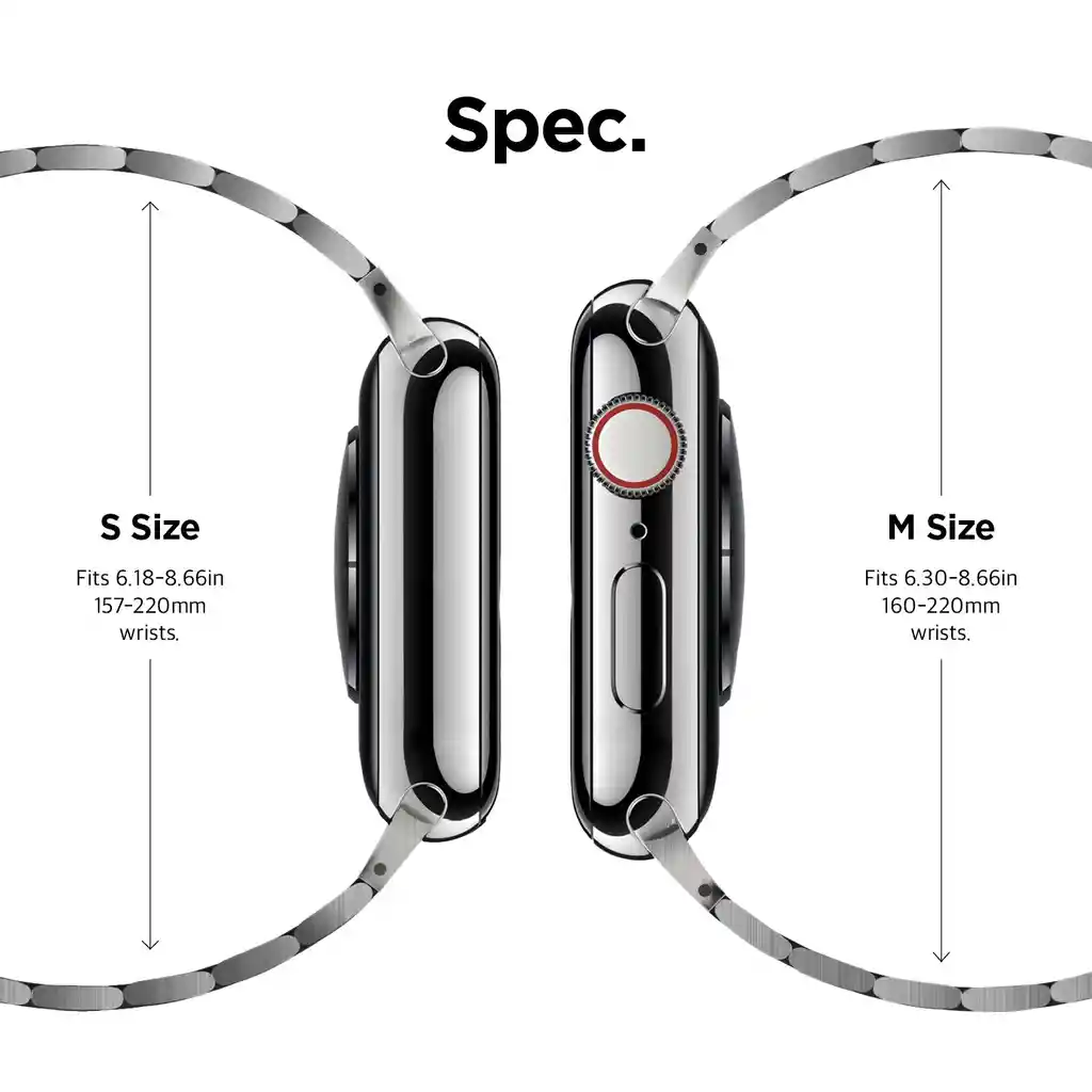 Correa Metálica Para Apple Watch 42/44/45/49 Mm Talla M Elago Silver