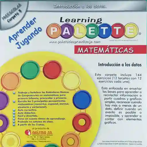 Juego Didáctico Learning Palette Matemáticas Preescolar Para Niños