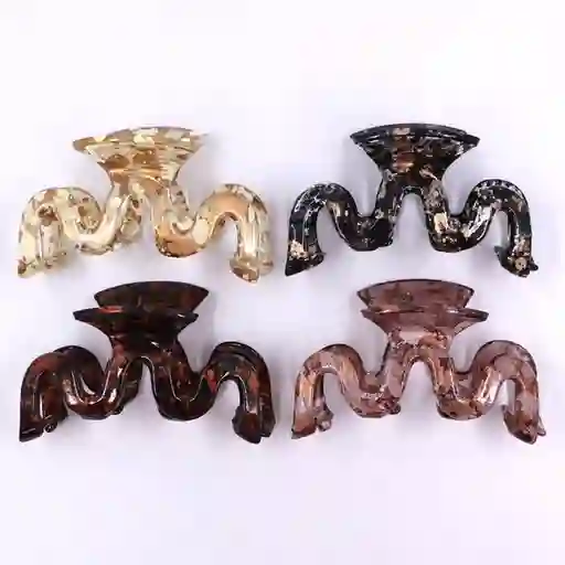 Pinzas Zig Zag Marmol Grande Surtida
