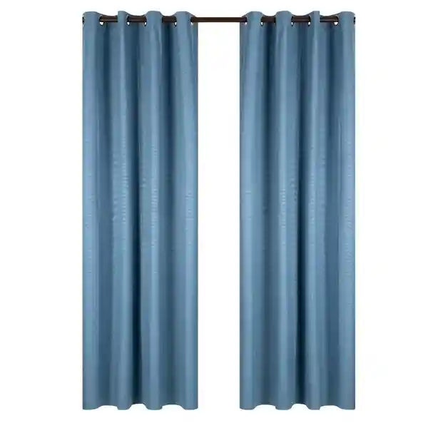 Cortina 100% Blackout Engomada Termica X2 Casatua Tipo Lino