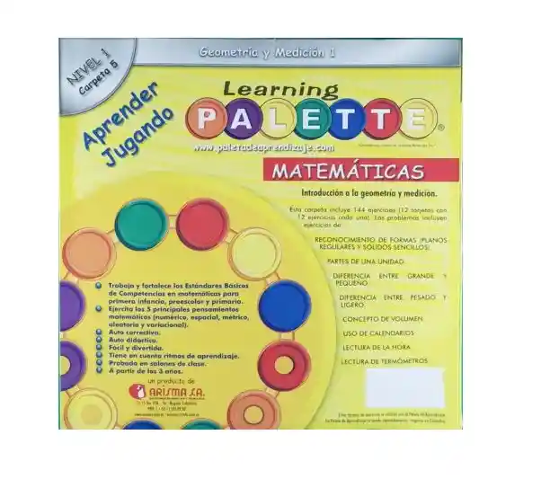 Juego Didáctico Learning Palette Geometría Y Medición Básico