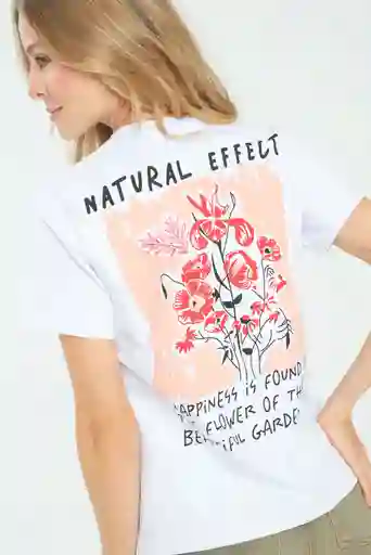 Camiseta Natural Effect Color Blanco Talla S