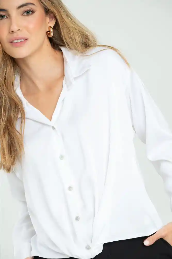 Camisa Delorhis Color Blanco Crudo Talla M