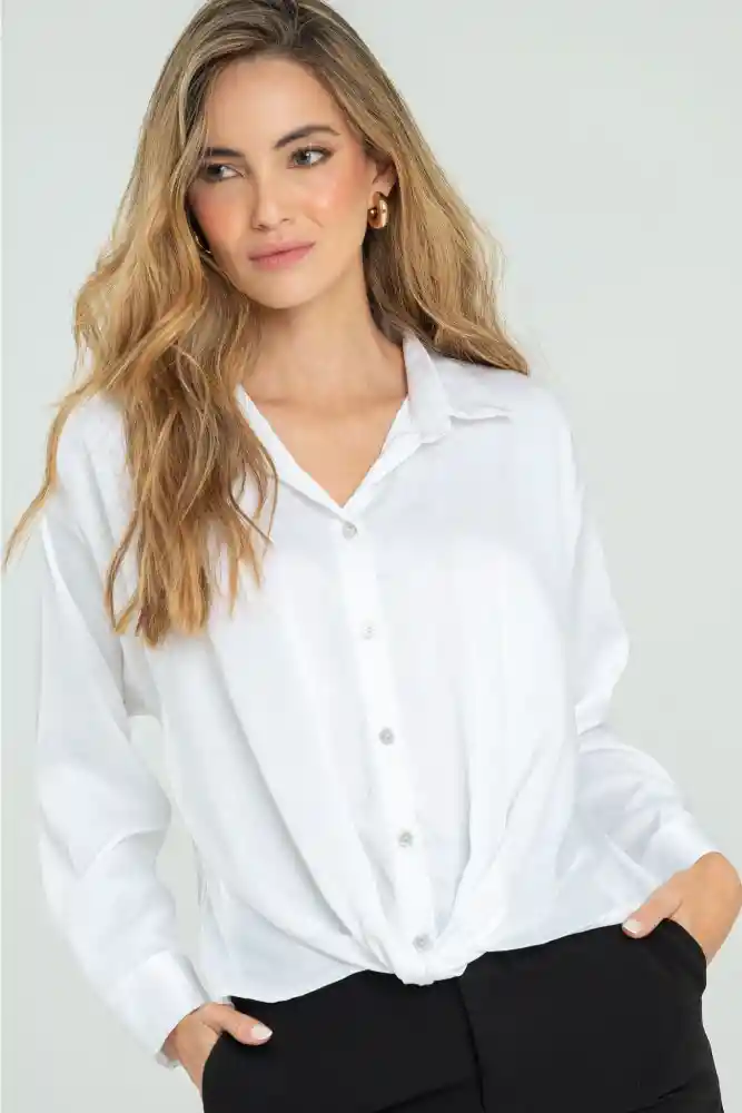 Camisa Delorhis Color Blanco Crudo Talla Xl