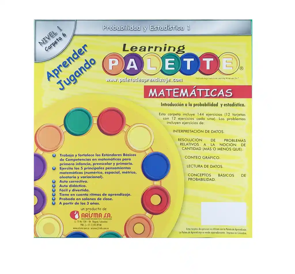 Juego Didáctico Learning Palette Estadística Para Niños