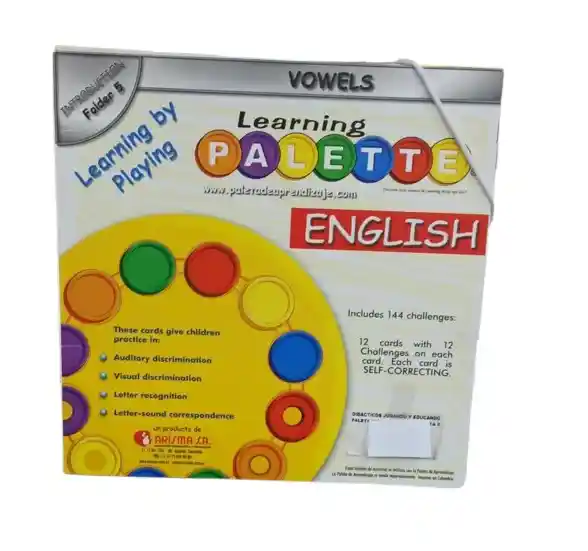 Juego Didáctico Learning Palette Ingles Vocales Para Niños