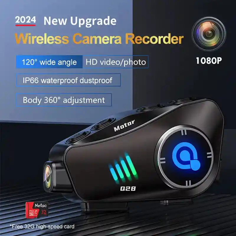 Intercomunicador Camara Moto Casco Bluetooth Manos Libres