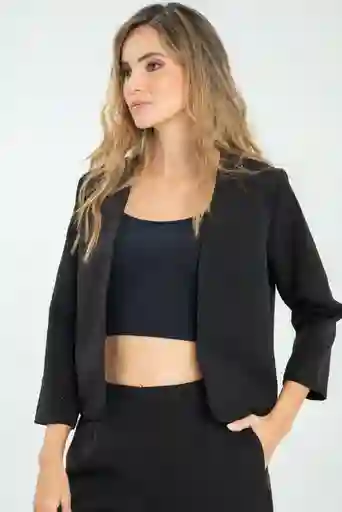 Chaqueta Piedra Abierta Color Negro Talla Xs