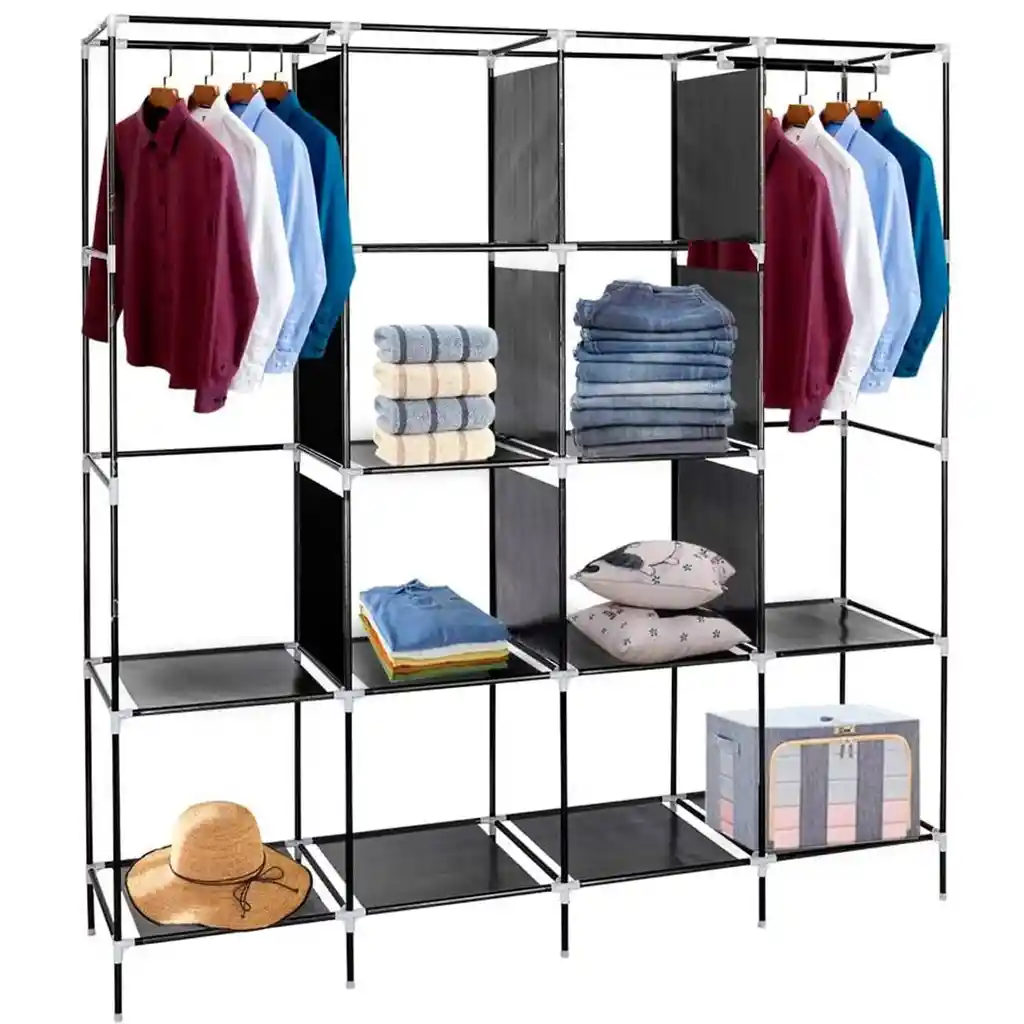 Armario De Tela Modular Con 4 Compartimentos