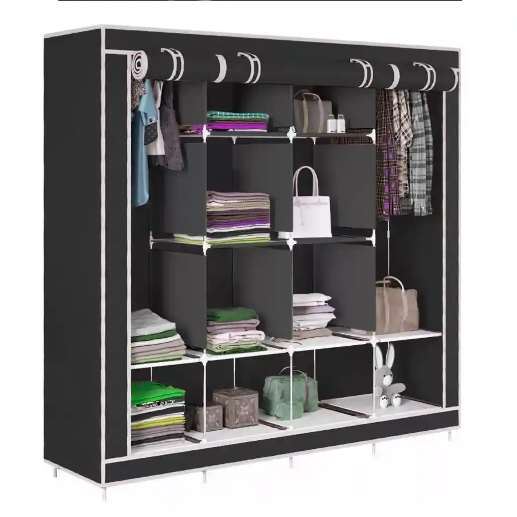 Armario De Tela Modular Con 4 Compartimentos